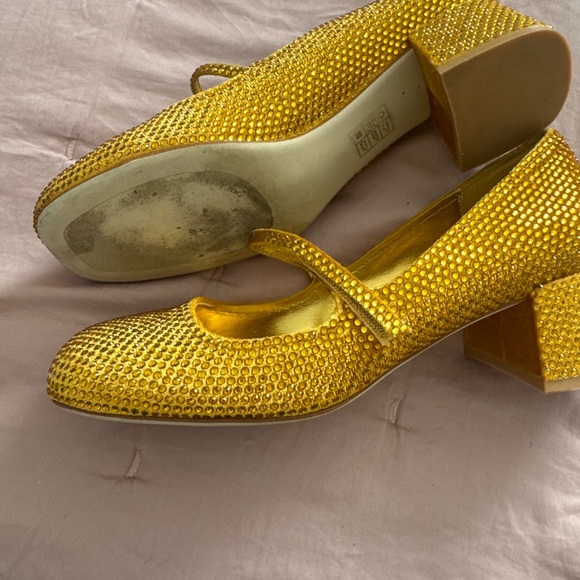 Jeffrey Campbell Gold Mesh Heels - Picture 3 of 3